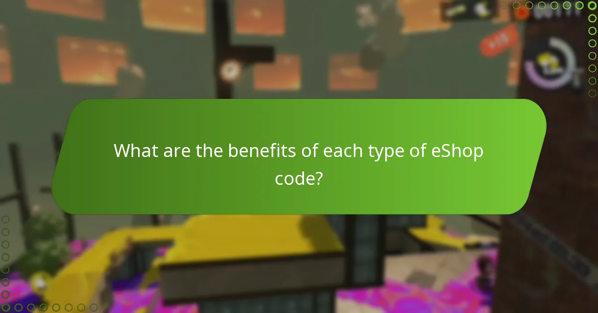 What are the limitations of each type of eShop code?